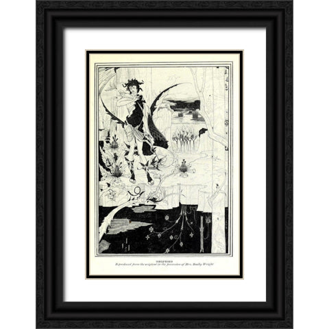 Siegfried 1909 Black Ornate Wood Framed Art Print with Double Matting by Beardsley, Aubrey
