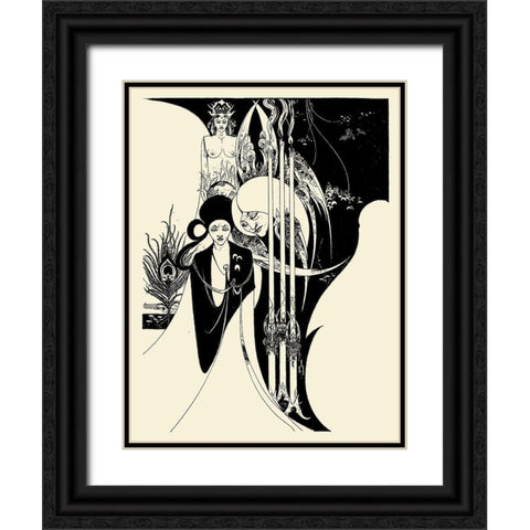Of a Neophyte 2 Black Ornate Wood Framed Art Print with Double Matting by Beardsley, Aubrey