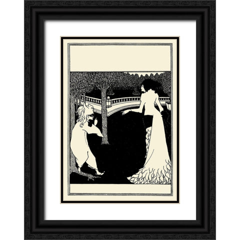 Cambridge ABC cover Black Ornate Wood Framed Art Print with Double Matting by Beardsley, Aubrey