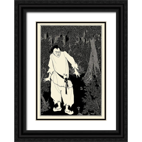Forty Thieves Alibaba Black Ornate Wood Framed Art Print with Double Matting by Beardsley, Aubrey