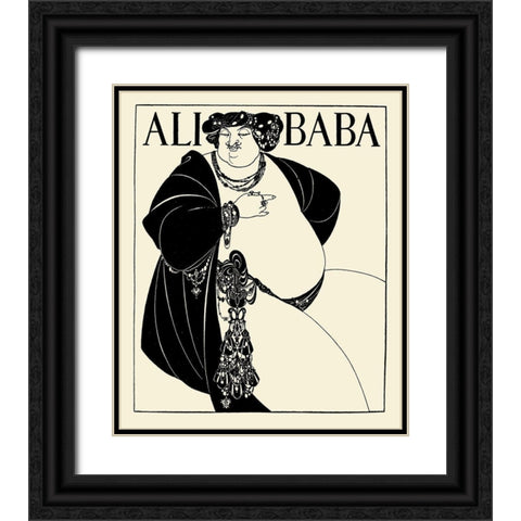 Forty Thieves cover Black Ornate Wood Framed Art Print with Double Matting by Beardsley, Aubrey