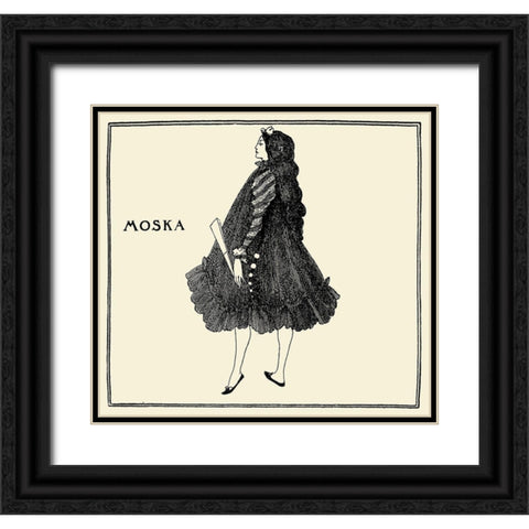 The Moska Black Ornate Wood Framed Art Print with Double Matting by Beardsley, Aubrey