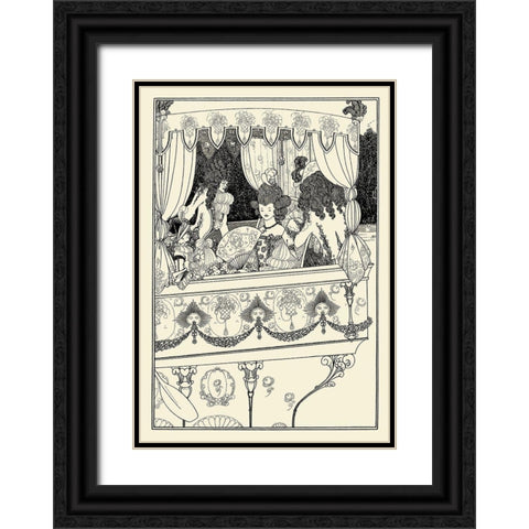 Rape of the Lock 1896 - The Barge Black Ornate Wood Framed Art Print with Double Matting by Beardsley, Aubrey