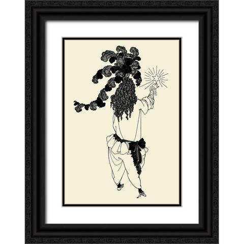 Rape of the Lock 1896 - The New Star Black Ornate Wood Framed Art Print with Double Matting by Beardsley, Aubrey