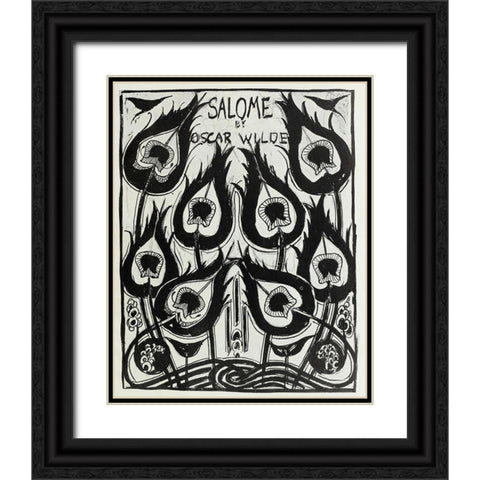 Salome 1894 - Cover design Black Ornate Wood Framed Art Print with Double Matting by Beardsley, Aubrey