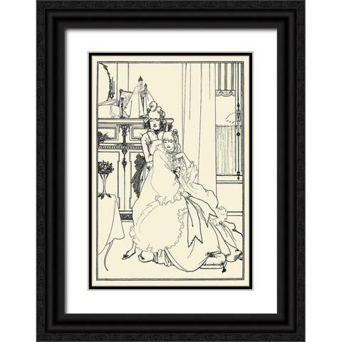 Savoy 1896 Vol.3 - Ballad of a Barber Black Ornate Wood Framed Art Print with Double Matting by Beardsley, Aubrey