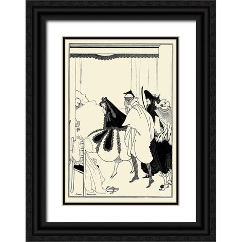 Savoy 1896 Vol.6 - Death of Pierrot Black Ornate Wood Framed Art Print with Double Matting by Beardsley, Aubrey