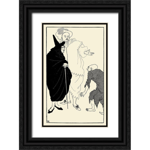 Savoy 1896 Vol.8 - Don Juan Black Ornate Wood Framed Art Print with Double Matting by Beardsley, Aubrey