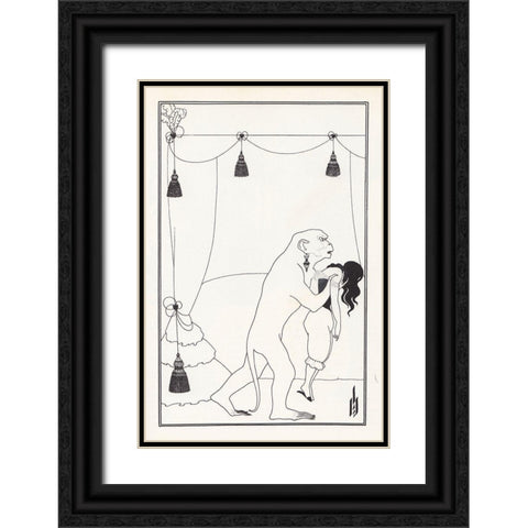 Tales of Mystery 1894 - Murders in Rue Morgue Black Ornate Wood Framed Art Print with Double Matting by Beardsley, Aubrey