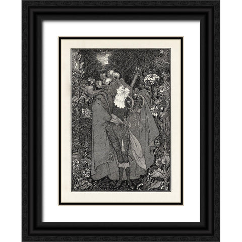 Under the Hill 1903 - The Abbe Black Ornate Wood Framed Art Print with Double Matting by Beardsley, Aubrey