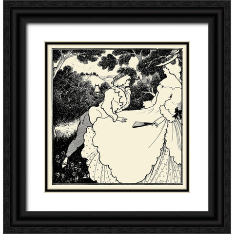 Under the Hill 1903 - Three Musicians Black Ornate Wood Framed Art Print with Double Matting by Beardsley, Aubrey
