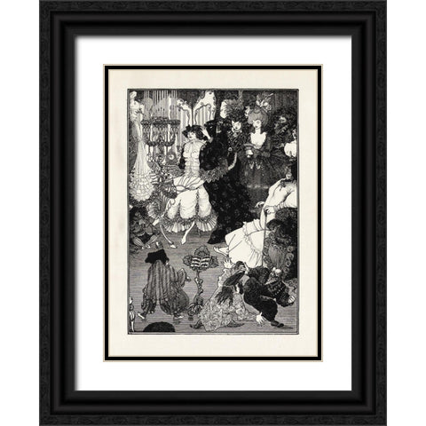 Under the Hill 1903 - Toilet of Helen Black Ornate Wood Framed Art Print with Double Matting by Beardsley, Aubrey