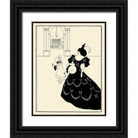 Yellow Book 1894 Vol.2 - Marionettes 1 Black Ornate Wood Framed Art Print with Double Matting by Beardsley, Aubrey
