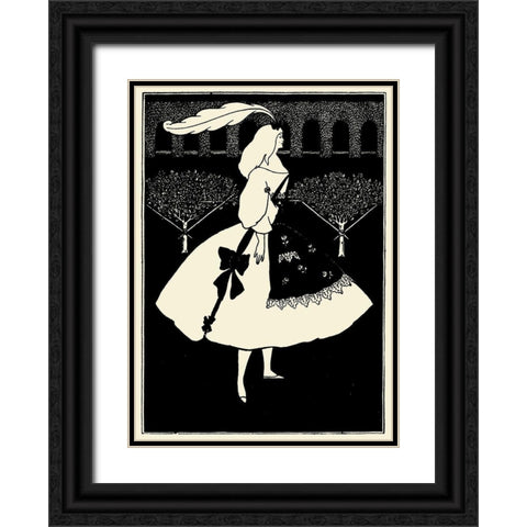 Yellow Book 1894 Vol.2 - Slippers of Cinderella Black Ornate Wood Framed Art Print with Double Matting by Beardsley, Aubrey
