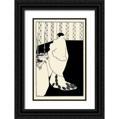 Yellow Book 1894 Vol.3 - La Dame aux Camelias Black Ornate Wood Framed Art Print with Double Matting by Beardsley, Aubrey