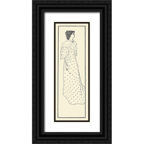 Yellow Book 1895 Vol.4 - Miss Winifred Emery Black Ornate Wood Framed Art Print with Double Matting by Beardsley, Aubrey