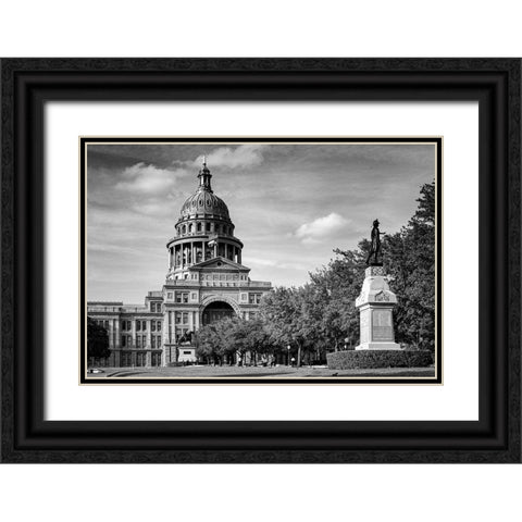 The Texas state Capitol in Austin Black Ornate Wood Framed Art Print with Double Matting by Highsmith, Carol