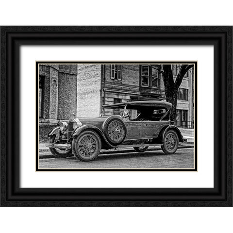 Elegant Classic Car Black Ornate Wood Framed Art Print with Double Matting by Vintage Photo Archive