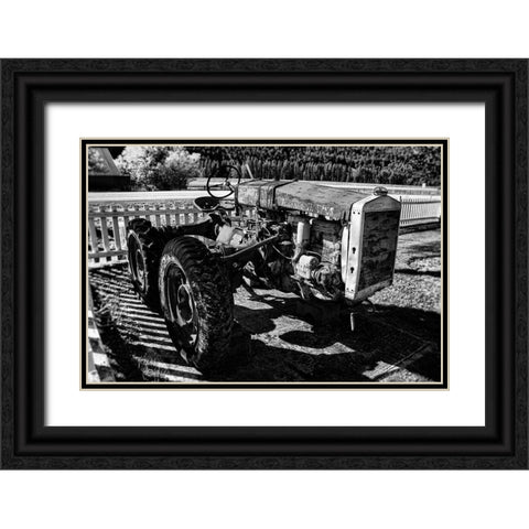Vintage Massey Black Ornate Wood Framed Art Print with Double Matting by Vintage Photo Archive