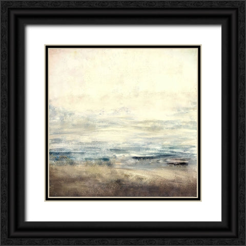 Distant Mountain Black Ornate Wood Framed Art Print with Double Matting by Alpenglow Workshop