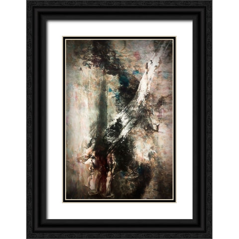 Shadow Figures Black Ornate Wood Framed Art Print with Double Matting by Alpenglow Workshop