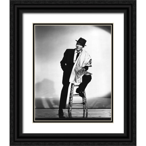 Frank Sinatra, 1957 II Black Ornate Wood Framed Art Print with Double Matting by Vintage Hollywood Archive