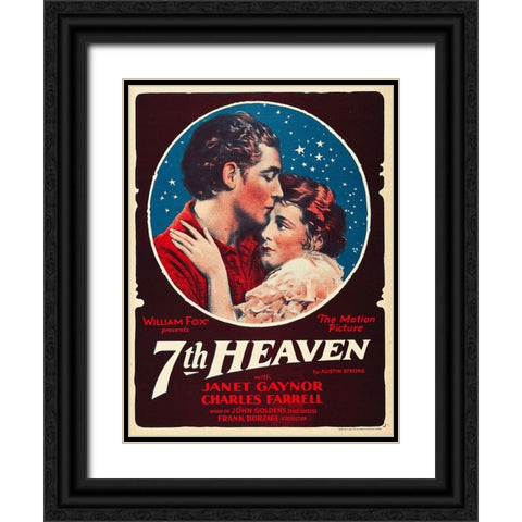 7th Heaven-1927 Black Ornate Wood Framed Art Print with Double Matting by Vintage Hollywood Archive