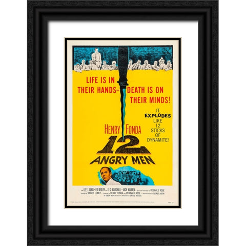 12 Angry Men-1957 Black Ornate Wood Framed Art Print with Double Matting by Vintage Hollywood Archive