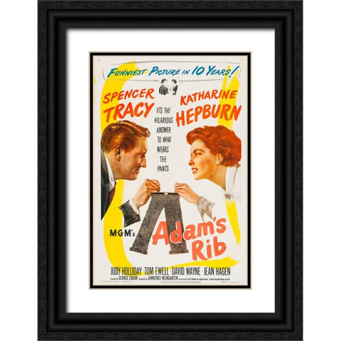 Adams Rib-1949 Black Ornate Wood Framed Art Print with Double Matting by Vintage Hollywood Archive
