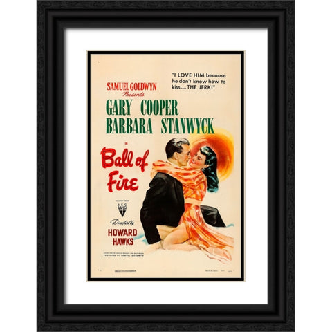 Ball of Fire-1941 Black Ornate Wood Framed Art Print with Double Matting by Vintage Hollywood Archive