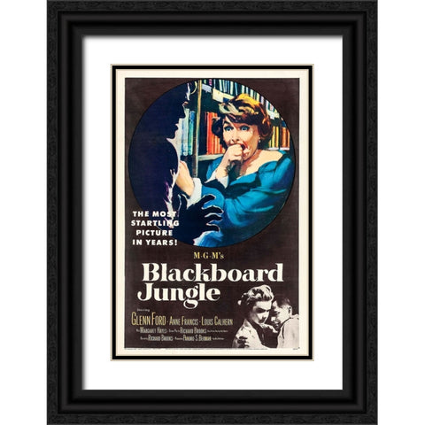 Blackboard Jungle-1955 Black Ornate Wood Framed Art Print with Double Matting by Vintage Hollywood Archive