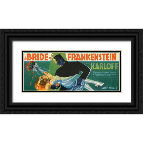 Bride of Frankenstein-1935 Black Ornate Wood Framed Art Print with Double Matting by Vintage Hollywood Archive