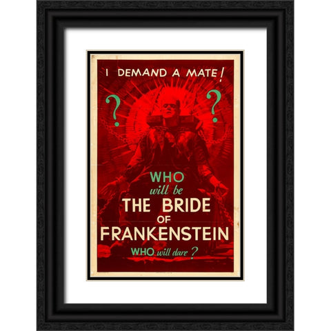 Bride of Frankenstein-1935 Black Ornate Wood Framed Art Print with Double Matting by Vintage Hollywood Archive