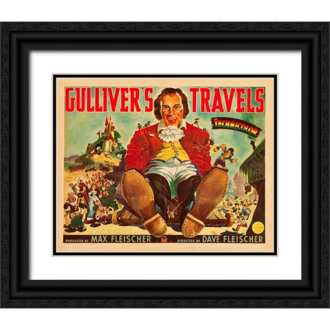 Gullivers Travels-1939 Black Ornate Wood Framed Art Print with Double Matting by Vintage Hollywood Archive