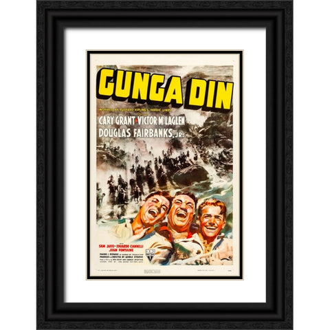 Gunga Din-1938 Black Ornate Wood Framed Art Print with Double Matting by Vintage Hollywood Archive