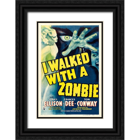 I Walked with a Zombie-1943 Black Ornate Wood Framed Art Print with Double Matting by Vintage Hollywood Archive