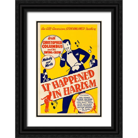 It Happened in Harlem Black Ornate Wood Framed Art Print with Double Matting by Vintage Hollywood Archive
