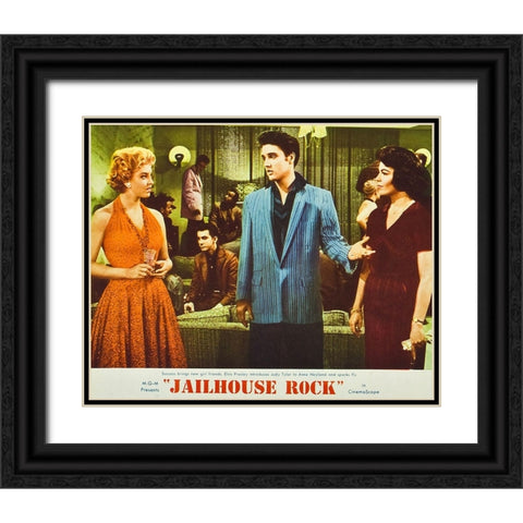 Jailhouse Rock-1957 Black Ornate Wood Framed Art Print with Double Matting by Vintage Hollywood Archive