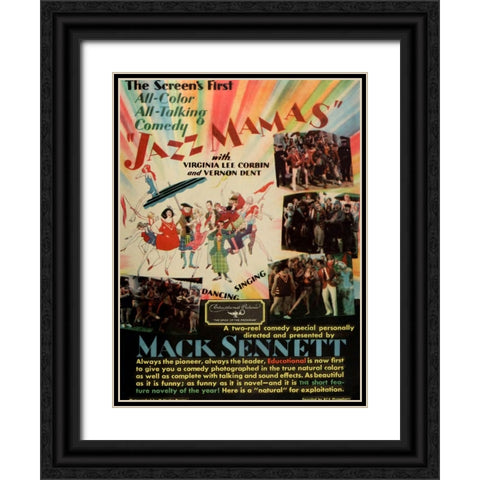 Jazz Mamas-1929 Black Ornate Wood Framed Art Print with Double Matting by Vintage Hollywood Archive