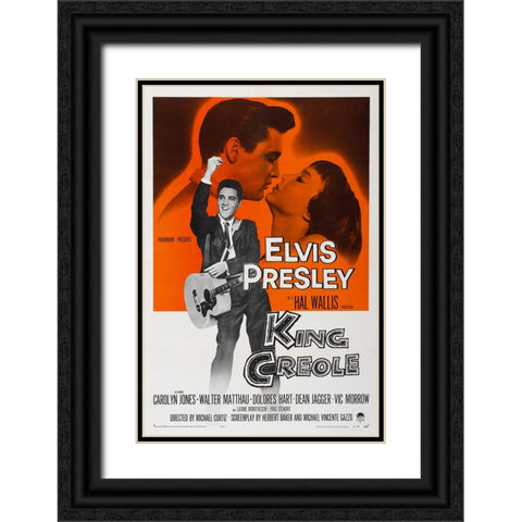 King Creole Black Ornate Wood Framed Art Print with Double Matting by Vintage Hollywood Archive
