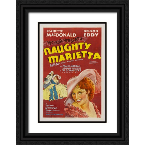 Naughty Marietta-1944 Black Ornate Wood Framed Art Print with Double Matting by Vintage Hollywood Archive