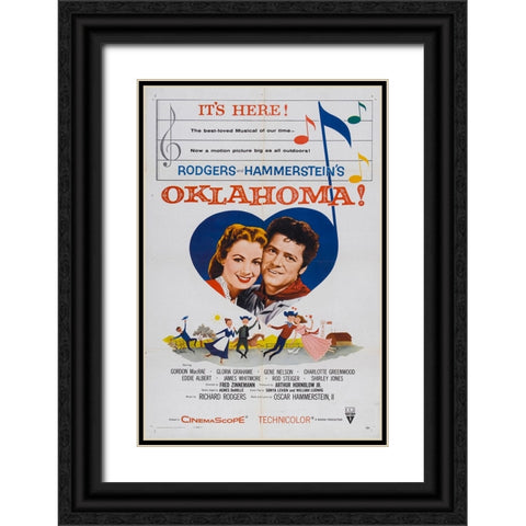 Oklahoma!-1956 Black Ornate Wood Framed Art Print with Double Matting by Vintage Hollywood Archive