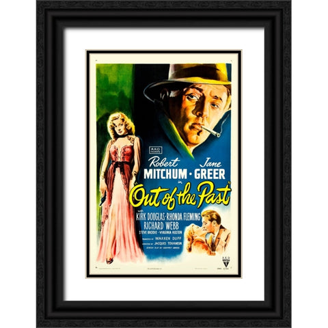 Out of the Past-1947 Black Ornate Wood Framed Art Print with Double Matting by Vintage Hollywood Archive