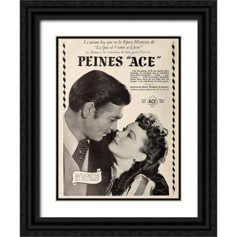 Peines Ace-1941 Black Ornate Wood Framed Art Print with Double Matting by Vintage Hollywood Archive