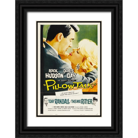 Pillow Talk-1959 Black Ornate Wood Framed Art Print with Double Matting by Vintage Hollywood Archive