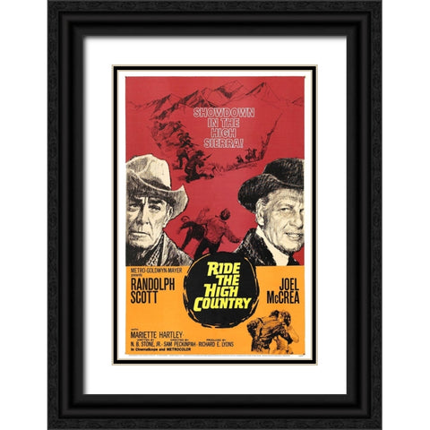 Ride the High Country-1962 Black Ornate Wood Framed Art Print with Double Matting by Vintage Hollywood Archive