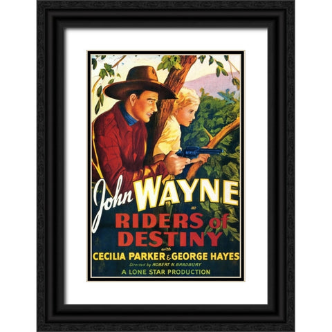 Riders of Destiny-1933 Black Ornate Wood Framed Art Print with Double Matting by Vintage Hollywood Archive