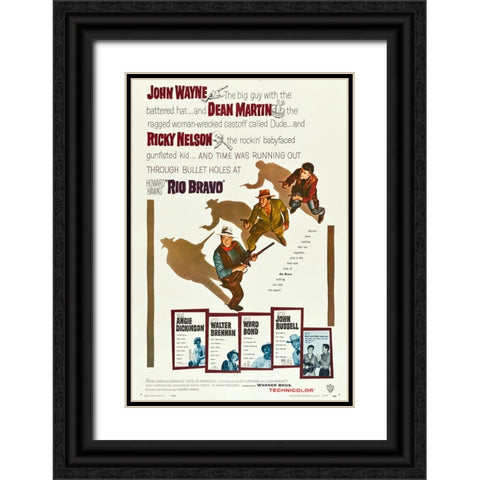 Rio Bravo-1959 Black Ornate Wood Framed Art Print with Double Matting by Vintage Hollywood Archive