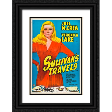 Sullivans Travels-1941 Black Ornate Wood Framed Art Print with Double Matting by Vintage Hollywood Archive