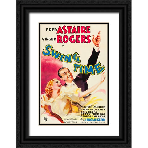 Swing Time-1936 Black Ornate Wood Framed Art Print with Double Matting by Vintage Hollywood Archive